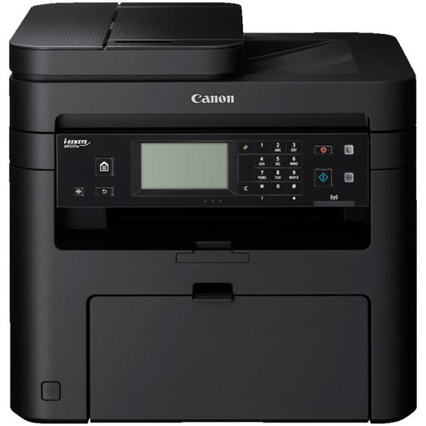 МФУ с факсом лазерное Canon i-SENSYS MF237w, A4, 23стр/мин, 1200dpi, копир, Zoom 25..400%, автоподатчик, цв. сканер, 600dpi, 24bit, LAN, USB2.0, WiFi, ЖК дисплей, 15000стр/мес