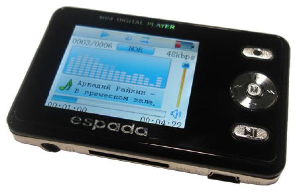 Плеер MP3/Видео Флэш Espada E-317, ЖК 2" 220*176 65K, 2G, AVI/MPEG4, считыватель карт памяти, USB2.0, FM радио, диктофон, динамик, часы, 76*48*12мм, 48г, Li-Ion, 5ч, черный