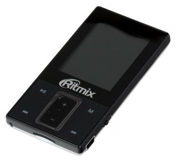 Плеер MP3/Видео Флэш Ritmix RF-4500, ЖК 1.8" 128*160 16К, 4G, AVI/MPEG4, считыватель карт памяти, USB2.0, запись аудио, FM радио, игры, аккумулятор, 10ч, 41*81*8мм 30г, черный