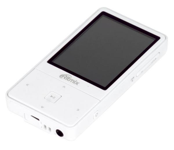Плеер MP3/Видео Флэш Ritmix RF-7900 White, ЖК 2.4" 320*240, 4G, AVI/MPEG4, считыватель карт памяти, USB2.0, радио, диктофон, аккумулятор, 15ч, 48*93*13мм 55г