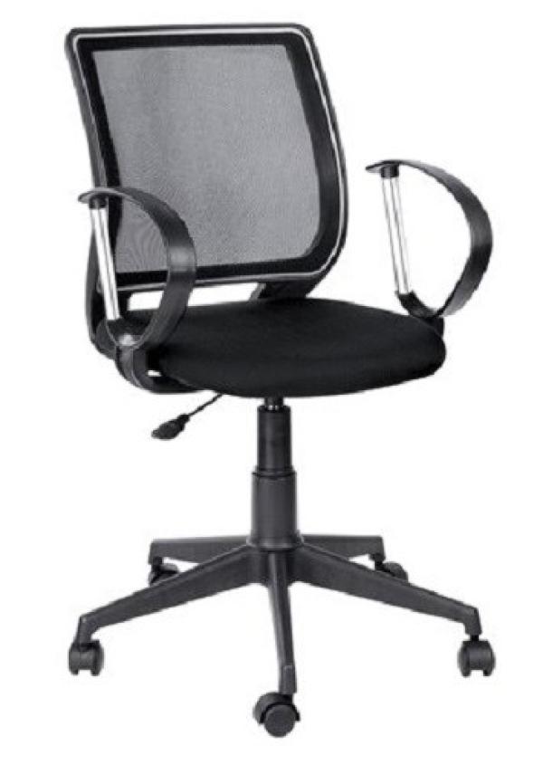 Кресло OLSS Эксперт TW-11, черный, акрил, ткань-сетка, закругленные подлокотники Рондо, крестовина-пластик, регулировка высоты сидения-газлифт, до 90кг