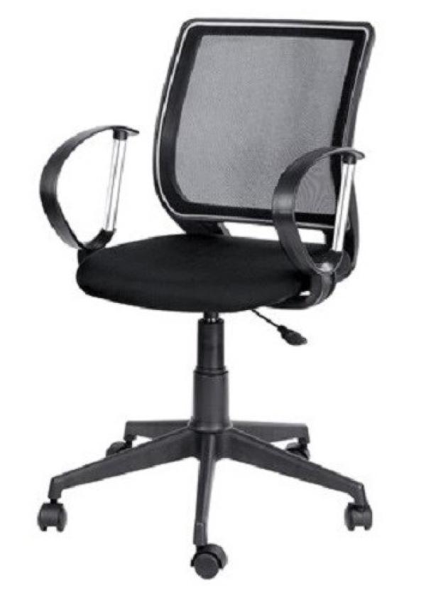 Кресло OLSS Эксперт TW-12, серый, акрил, ткань-сетка, закругленные подлокотники Рондо, крестовина-пластик, регулировка высоты сидения-газлифт, до 90кг