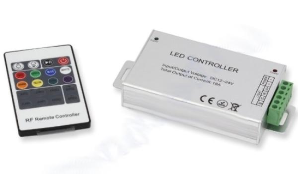Контроллер RGB Ledpremium RF P222, 12/24В, 216/432Вт, RF, Wi-Fi, ПДУ 21 кнопока, IP30