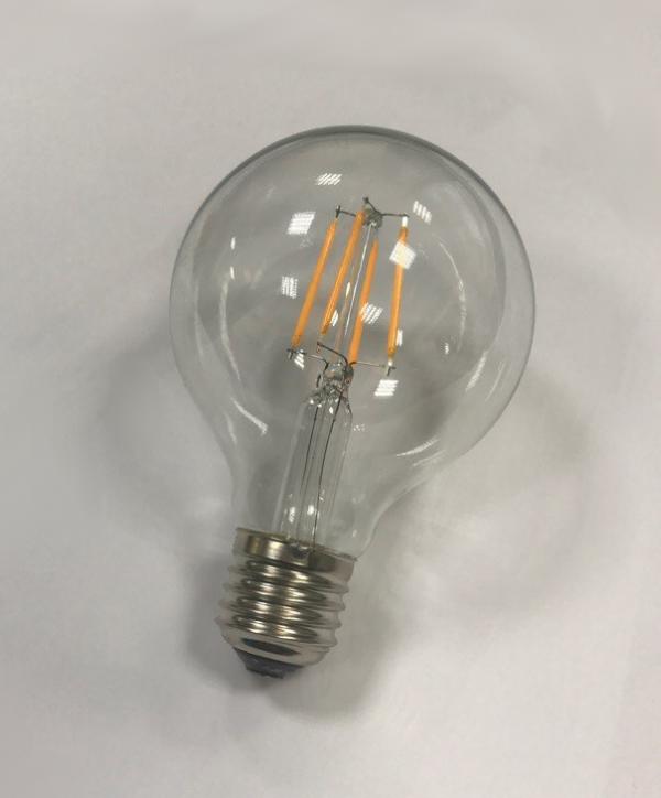 Лампа E27 светодиодная белая Эдисона Vintage Lumio Squirell Cage G 80 LED, винтажная, 4Вт, теплый белый, 2200К, 220..240В, 400Лм, 35000ч, шар, филамент, прозрачный, 80/120мм