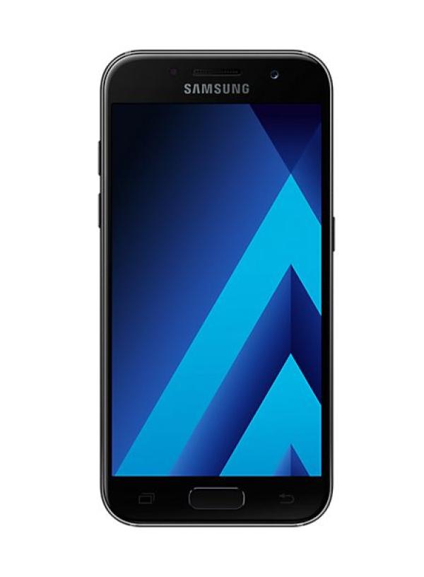 Смартфон 2*sim Samsung Galaxy A3 2017 (SM-A320FZKDSER), 8*1.6ГГц, 16GB, 4.7" 1280*720, SD-micro, 4G/3G, GPS, BT, WiFi, NFC, G-sensor, 2 камеры 13/8Мпикс, Android 6, 66.2*135.4*7.9мм, 138г, черный