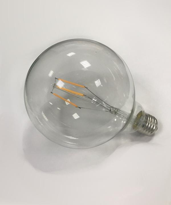 Лампа E27 светодиодная белая Эдисона Vintage Lumio Squirell Cage G125 LED, винтажная, 4/40Вт, теплый белый, 2200К, 220..240В, 360Лм, 40000ч, шар, филамент, прозрачный, 125/180мм