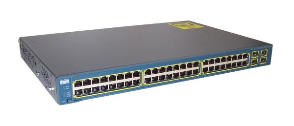 Коммутатор управляемый Cisco WS-C3560-48PS-S, 48*RJ45 100Мбит/c PoE, 4*SFP 1Гбит/с, 370Вт, L3, 19", Восстановленный
