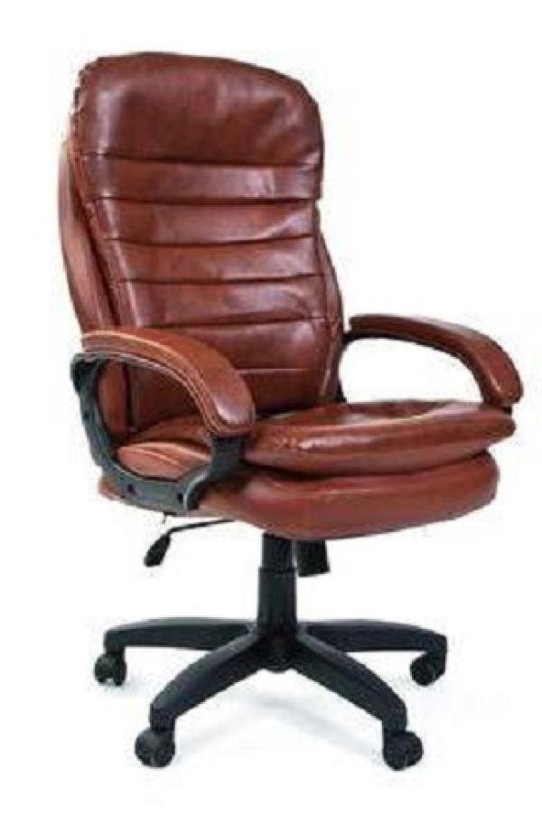 Кресло Chairman CH-795 LT, коричневый, экокожа, механизм качания TMF, подлокотники закругленные с мягкими накладками, крестовина-пластик, регулировка высоты сиденья-газлифт, до 120кг