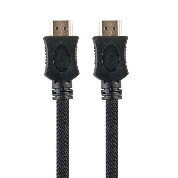 Кабель HDMI штырь - HDMI штырь  1.8м Belsis SP3042, версия 1.4, поддержка 3D, ethernet, канал возврата аудио, нейлоновая оплетка, черный