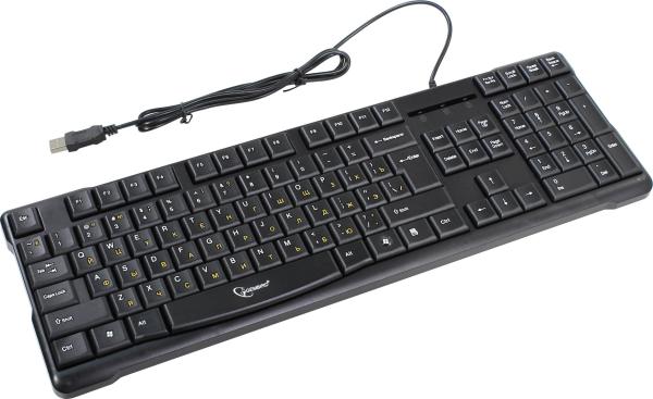 Клавиатура Gembird KB-8352U-BL, USB, доп. кнопка Backspace, черный