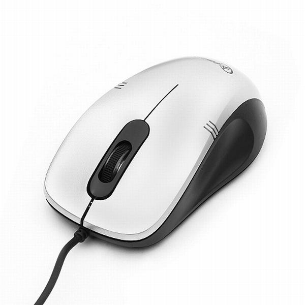 Мышь оптическая Gembird MOP-100S, USB, 3 кнопки, колесо, 1000dpi, серебристый-черный