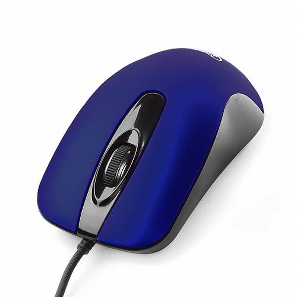 Мышь оптическая Gembird MOP-400-B, USB, 3 кнопок, колесо, 1000dpi, бесшумная, синий-черный