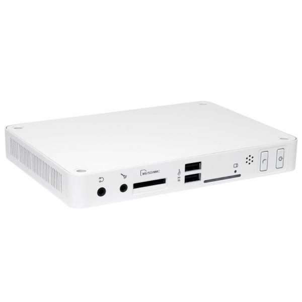 Платформа Foxconn NetBox-nT330i, Intel Atom 330 1.6 Dual Core MCP7A-ION, DDR2/ Видео DVI HDMI/ звук/ SATA/ LAN1Gb/WiFi/6USB2.0/ MS/MS Pro/MMC/SD/SDHC/ Mini-ITX 65Вт неттоп, белый