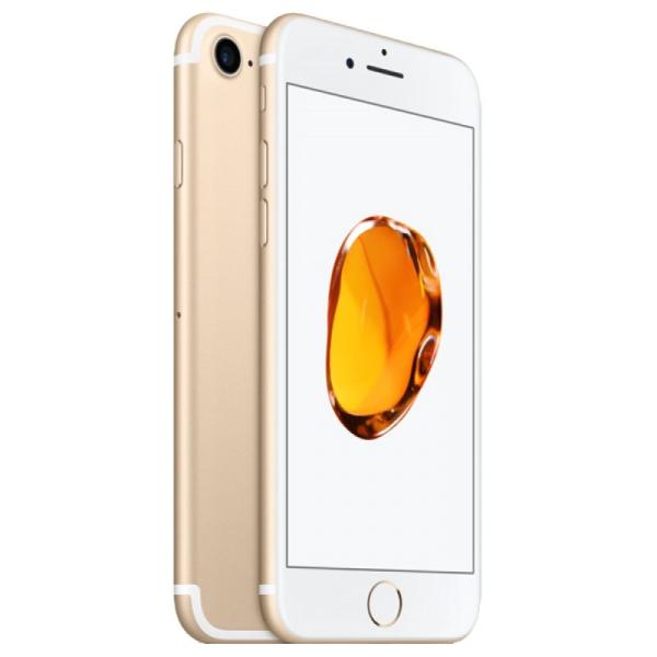 Смартфон Apple iPhone 7, 4*2.34ГГц, 128GB, 4.7" 1334*750, GSM/3G/4G, GPS, BT, WiFi, NFC, G-sensor, 2 камеры 12/7Мпикс, 67.1*138.3*7.1мм 138г, золотистый, восстановленный