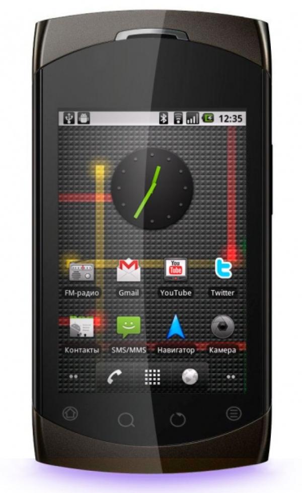 Смартфон Highscreen Cosmo, Qualcomm 600МГц, 512MB, 3.2" 320*480, SD-micro, GSM/GPRS/EDGE, BT/WiFi, радио, 3Мпикс, Android 2.2, 58*110*13мм 140г, 440/7.8ч, серый-черный