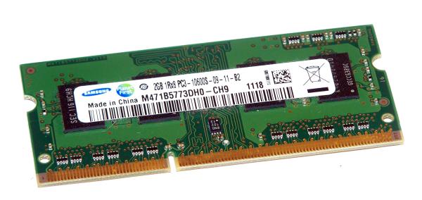 Оперативная память SO-DIMM DDR3  2GB, 1333МГц (PC10600) Samsung M471B5773DH0, 1.5В????