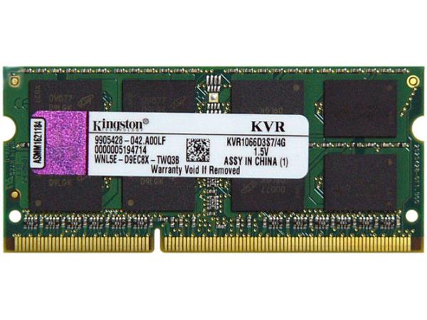 Оперативная память SO-DIMM DDR3  2GB, 1066МГц (PC8500) Kingston KVR1066D3S7