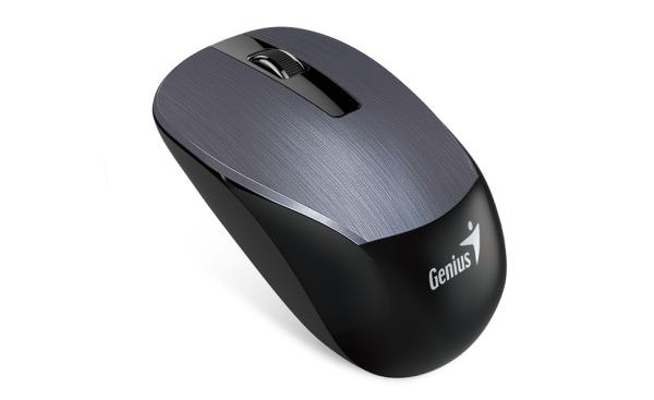 Мышь беспроводная оптическая Genius NX-7015, USB, 3 кнопки, FM, 1600/1200/800dpi, 1*AA, для ноутбука, черный-серый