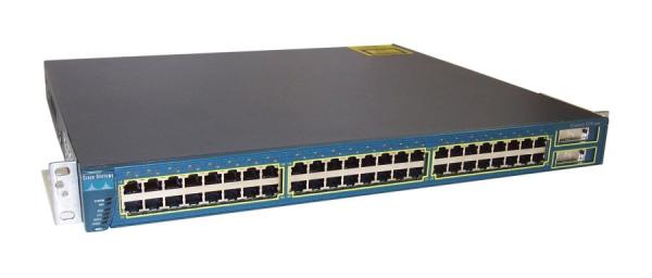 Коммутатор управляемый Cisco Catalyst WS-C3550-48-SMI, 48*RJ45 100Мбит/c, 2*GBIC 1Гбит/с, L3, 19", Восстановленный