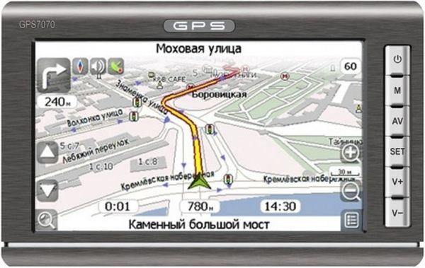 GPS навигатор автомобильный Global Navigation GN 7070, 64M, ЖКД 7" 480*234, MMC/SD, USB2.0, Bluetooth, подсветка, сенсорный экран, Li-Ion, до 3.5ч, Навител Навигатор 3.2, 195*108*25мм 350г