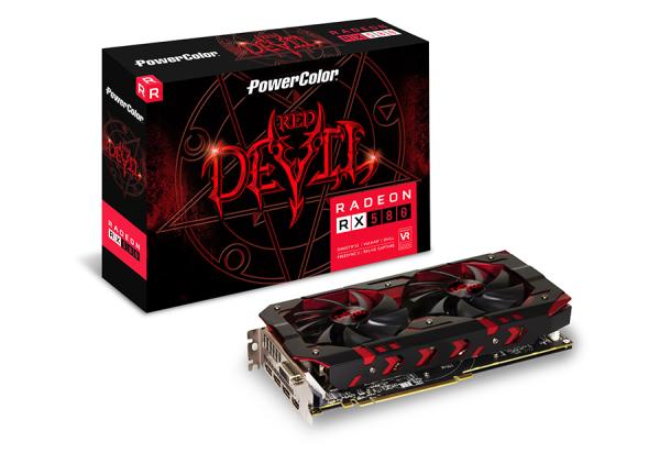 Видеокарта PCI-E Radeon RX 580 PowerColor Red Devil AXRX 580 8GBD5-3DH/OC, 8GB GDDR5 256bit 1380/8000МГц, PCI-E3.0, HDCP, 3*DisplayPort/DVI/HDMI, CrossFireX, Heatpipe, 150Вт