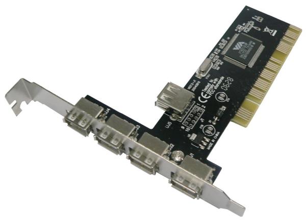 Контроллер USB2.0, PCI, 4*Ext, 1*Int