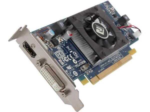 Видеокарта PCI-E Radeon HD6450 PowerColor AX6450 1GBK3-MH, 1GB DDR3 64bit 625/1600МГц, PCI-E2.0, HDCP, DVI/HDMI, Low profile, 18Вт