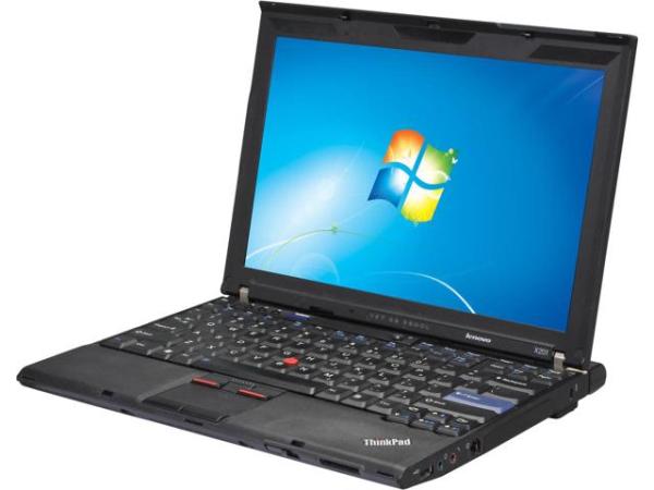 Ноутбук 12" Lenovo ThinkPad X201, Core i5-540M 2.5 4GB 120GB SSD 1280*800 3*USB2.0 LAN WiFi VGA камера SD 1.44кг W7P черный, восстановленный