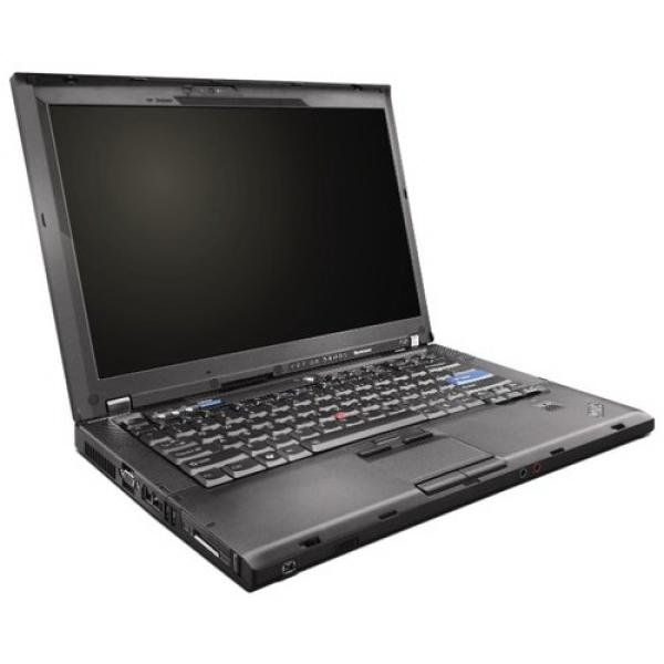 Ноутбук 14" Lenovo ThinkPad T400, Core 2 Duo P8700 2.5 4GB 250GB 1400*900 HD3470 256MB DVD-RW 3*USB2.0 LAN WiFi BT VGA камера 2.1кг W7P, черный, восстановленный
