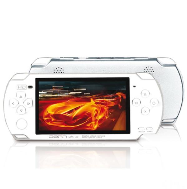Игровая приставка портативная Denn DPE801W, Flash 4GB, 4.3" 480*272, SD-micro, ТВ выход, USB2.0, FM радио, фотоаппарат, плеер MP3, видеоплеер, белый