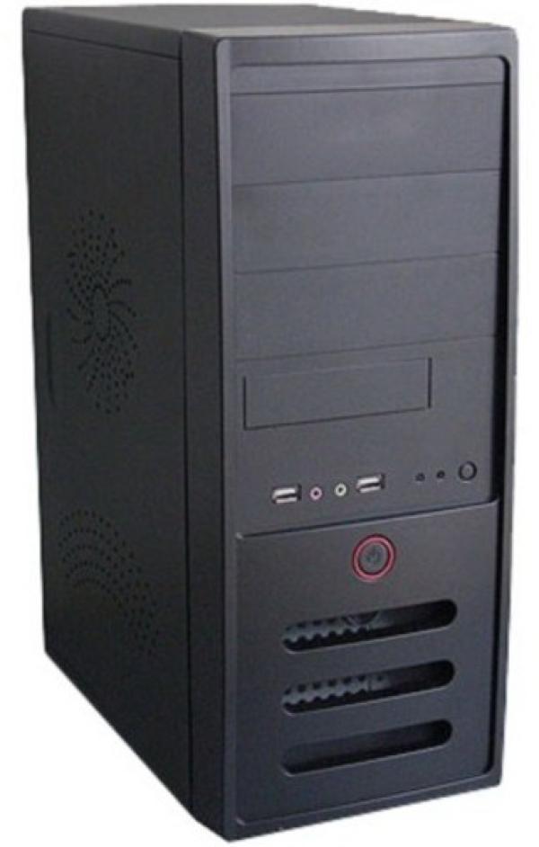 Корпус ATX MidiTower KimPro 238/1706, 350Вт, 3*5.25"+1(2)*3.5", Audio/2*USB2.0, без вентиляторов (2 места), черный