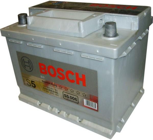 Батарея аккумуляторная автомобильная Bosch Silver Plus S5 006, 12В*63Ач, 610А, 242*190*175мм