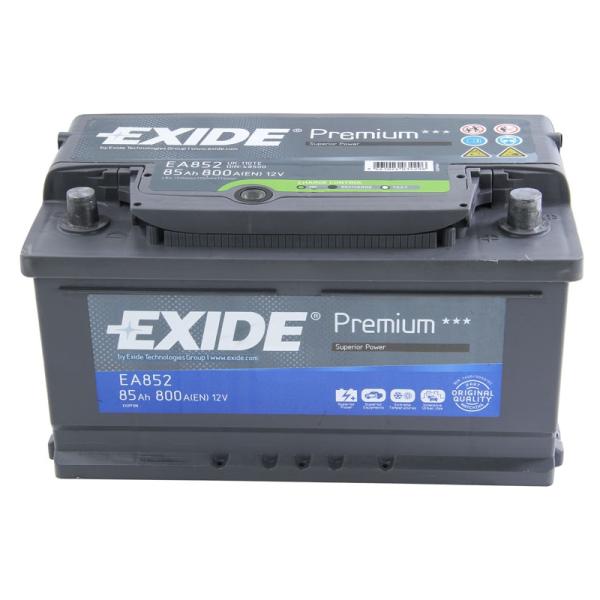 Батарея аккумуляторная автомобильная Exide Premium EA852, 12В*85Ач, 800A, 315*175*175мм