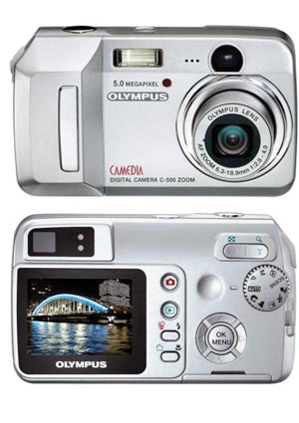 Фотоаппарат цифровой Olympus C- 500 Zoom, 5Mpix, Zoom 3x/4x, TFT 1.8", ТВ выход, USB, 14M, слот xD-Picture Card