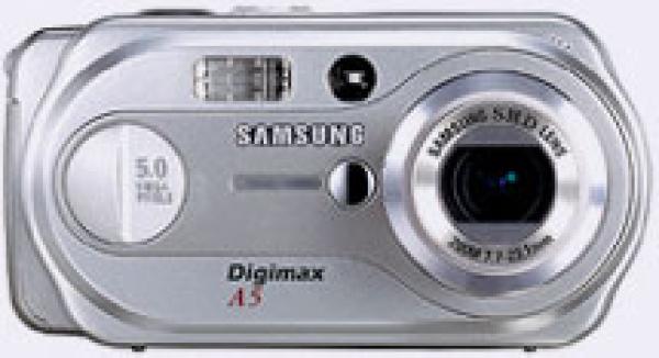Фотоаппарат цифровой Samsung Digimax A5, 5Mpix, Zoom 3x/4x, TFT 1.8", USB, 16M, слот SD/MMC, чехол