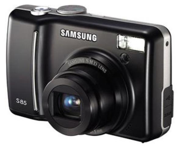 Фотоаппарат цифровой Samsung S 85 черный, 8Мпикс, Zoom 3x/5x, ЖКД 2.5", цифр. стаб., USB2.0, ТВ выход, 16M, MMC/SD/SDHC, MPEG4