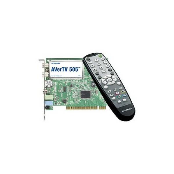 Тюнер ТВ AVerMedia AverTV model 505, PCI, Philips SAA7130HL, аналоговое PAL/SECAM/NTSC, MPEG1/MPEG2/MPEG4, RCA/S-Video, ПДУ