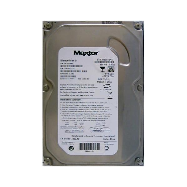 Жесткий диск 3.5" SATA    160GB Maxtor DiamondMax 21 STM3160815AS, SATAII, 7200rpm, 8MB cache, NCQ