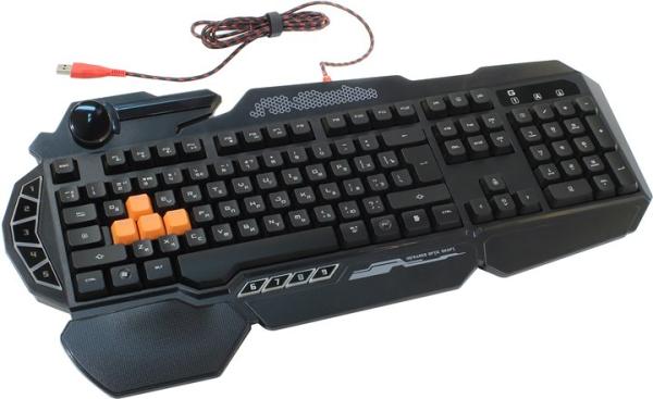 Клавиатура A4 Tech Bloody B314, USB, Multimedia 5 кнопок, подсветка, влагозащищенная, черный