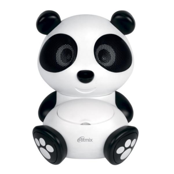 Аудиосистема Ritmix ST-550 Panda, MP3, 2*3Вт, USB/SD, AUX, 4*AA/220В, панда, белый-черный