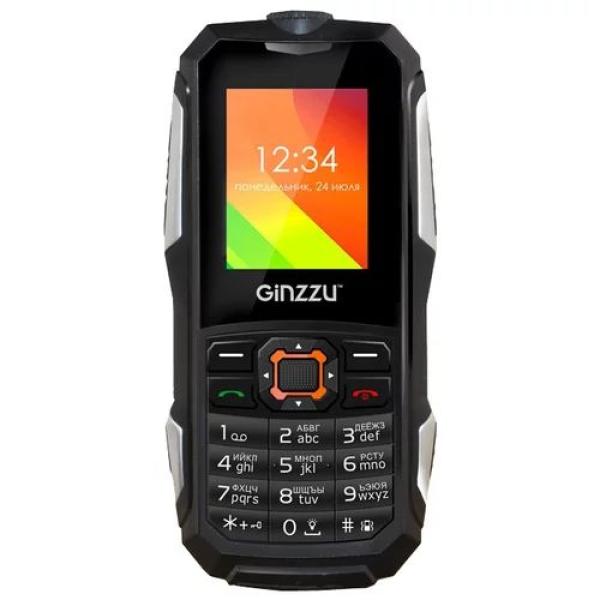 Мобильный телефон 2*SIM Ginzzu R50, GSM850/900/1800/1900, 1.77" 160*128, камера 0.3Мпикс, SDHC-micro, BT, диктофон,  MP3 плеер, пыле-влагозащищенный IP68, 57*122*20мм 140г, черный