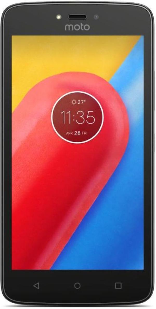 Смартфон 2*sim Motorola MOTO C (XT1750), MTK 4*1.1ГГц, 8GB, 5" 854*480, SD-micro, 3G, BT, WiFi, G-sensor, 2 камеры 5/2Мп., Android 7, 145.5*73.6*9мм 154г, черный