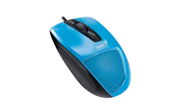 Мышь оптическая Genius DX-150X, USB, 3 кнопки, колесо, 1000dpi, черный-синий