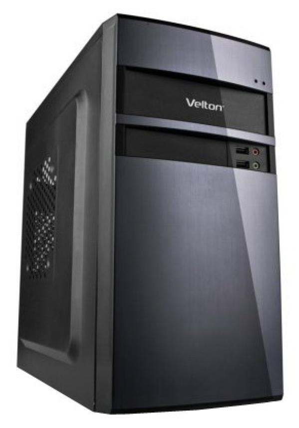Корпус mATX MiniTower Velton 7801A-D, 400Вт, 2*5.25"+1(0)*3.5", Audio/2*USB2.0, 0(2) вент., черный
