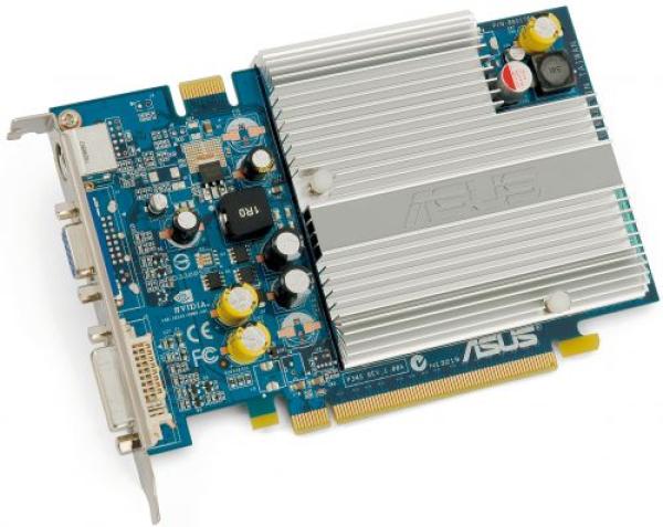 Видеокарта PCI-E Gf 7600GS ASUS EN7600GS SILENT/HTD, 256M DDR2 128bit, HDTV, VGA, DVI->VGA, S-Video, SLI
