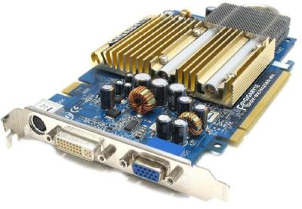 Видеокарта PCI-E Gf 7600GS GIGABYTE GV-NX76G256D-RH, 256M DDR2 128bit, HDTV, VGA, DVI->VGA, S-Video, SLI, Heatpipe