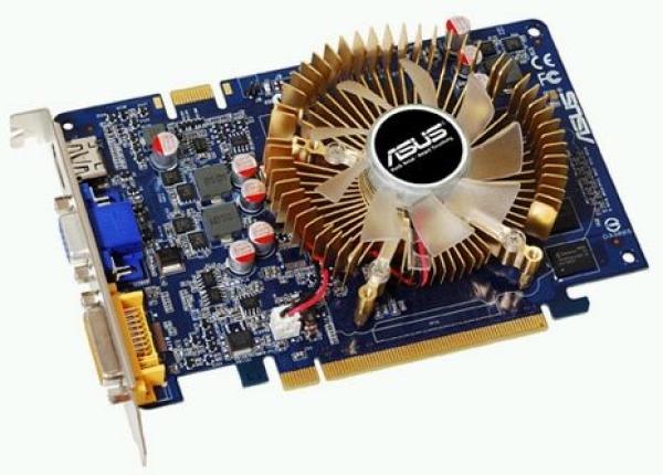 Видеокарта PCI-E Gf 9500GT ASUS EN9500GT/DI/1G, 1024M GDDR2 128bit 550/800МГц, PCI-E2.0, HDCP, DVI/HDMI/VGA, SLI