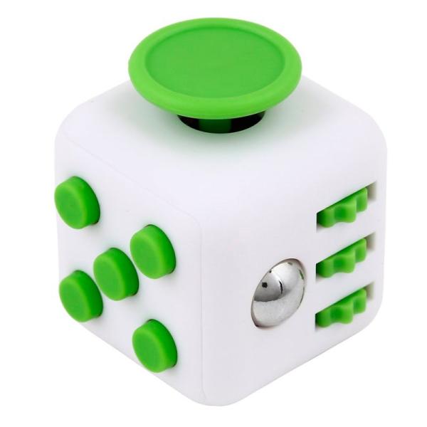 Игрушка Антистресс Fidget Cube, пластик, белый-зеленый