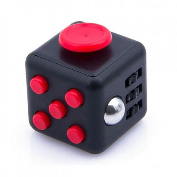 Игрушка Антистресс Fidget Cube, пластик, черный-красный