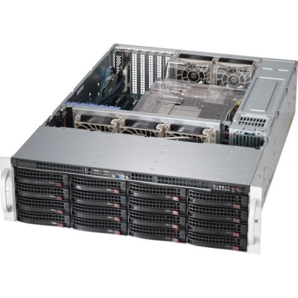 Сервер Dual S1366 Supermicro 6036T, 2(2)*Xeon E5-5620 2.4 Quad Core/ i5520/ 0(16) DDR3 ECC Reg/ 16*SATA RAID (0 1 5 10)/ 0(16)*3.5" (SAS/SATA)/ 2GLAN/USB2.0/ 3U/2(2)*800Вт